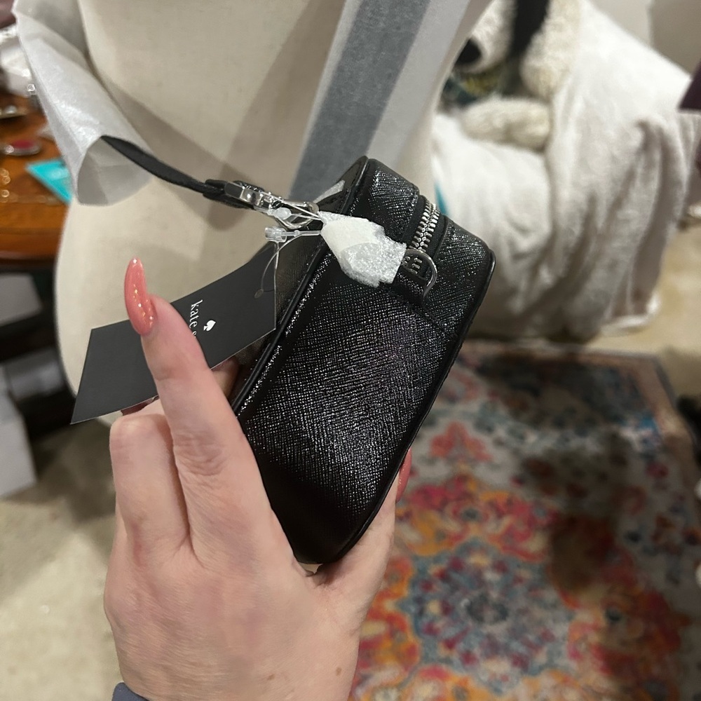 Kate Spade Madison Black Camera Bag Rhinestone Trim Crossbody NWT - Picture 5 of 11